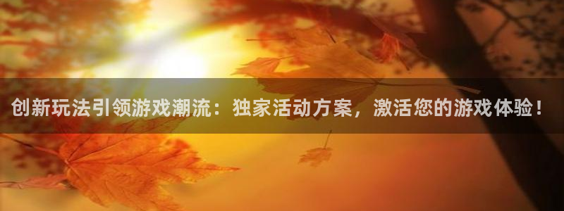 杜邦娱乐注册平台：创新玩法引领游戏潮流：独家活动方案，激活您
