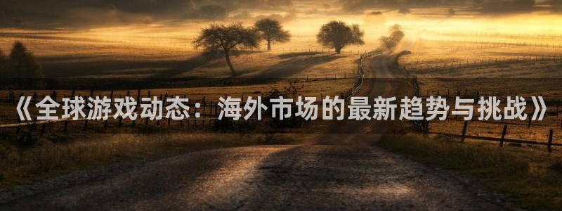 杜邦娱乐平台注册开户：《全球游戏动态：海外市场的最新趋势与挑